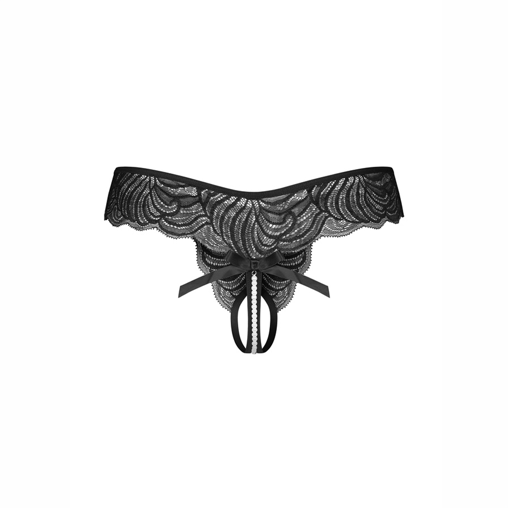 Trinise open pearl chain thong Obsessive