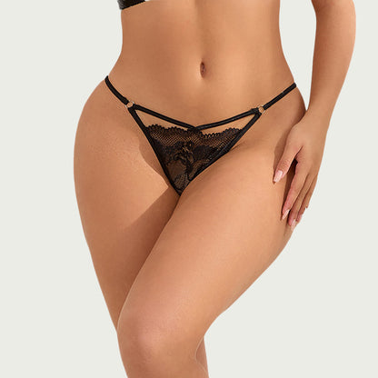 String noir dentelle OhYeah - String noir dentelle OhYeah