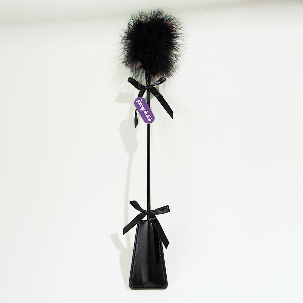 Soft BDSM feather whip — 2-in-1 accessory