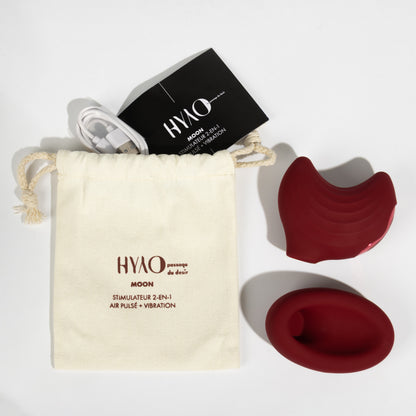 Moon 2-in-1-Stimulator HYYO - Bordeaux - Öko-Verpackung