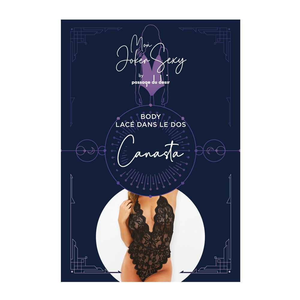 Lace & strap Canasta body - S/M
