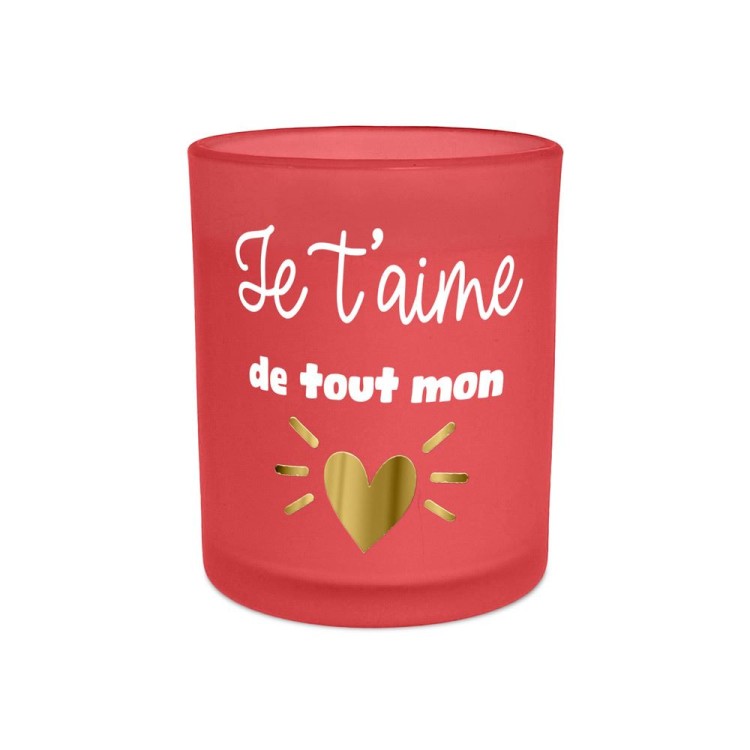 Bougie Je t’aime de tout mon cœur