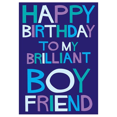 Dean Morris birthday card - My brilliant boy friend