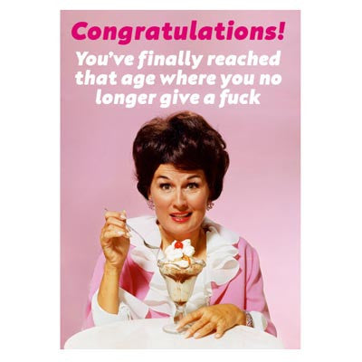 Dean Morris birthday card - You no longer give a fuck