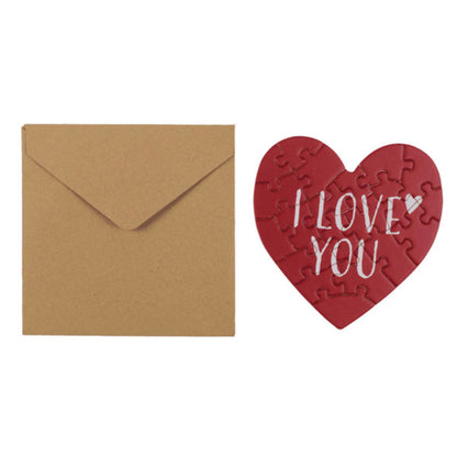 Carte Puzzle Coeur St Valentin