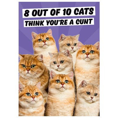 Message cards Dean Morris - Cats thinh you're a cunt