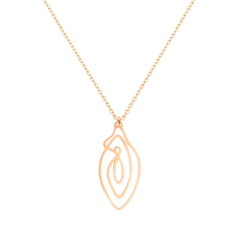 Vulva collar pink gold vulvii - Vulvii rose gold vulva necklace