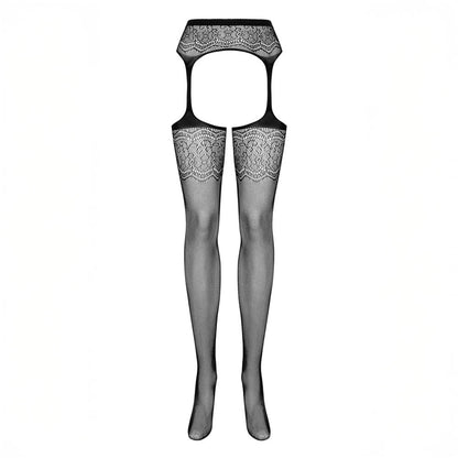 Collants effet porte-jarretelles floral Obsessive - Collants effet porte-jarretelles floral Obsessive