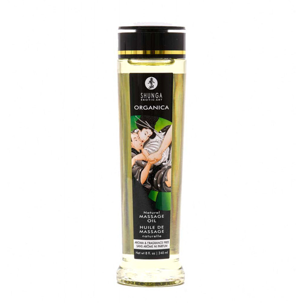 Huile de massage Bio Organica de Shunga - Neutre sans parfum