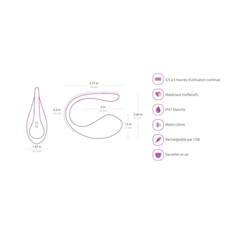 The Vibrating Lush 3 connected egg from Lovense  - The egg Vibrating Lush 3 Lovense