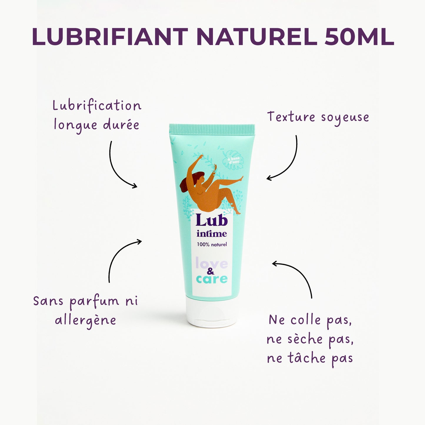 Lubrifiant 100% naturel Love&Care - 50 ml