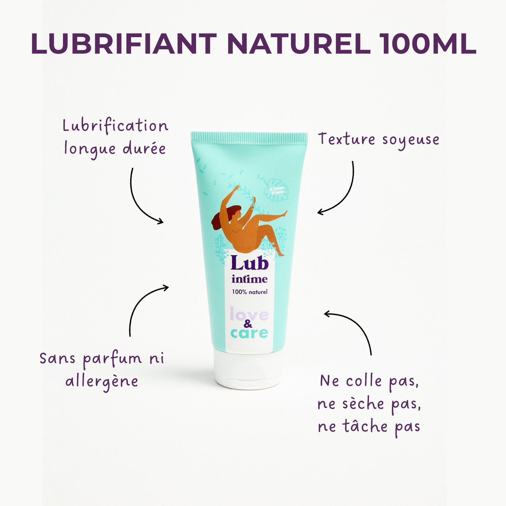 Lubrifiant 100% naturel Love&Care - 100 ml