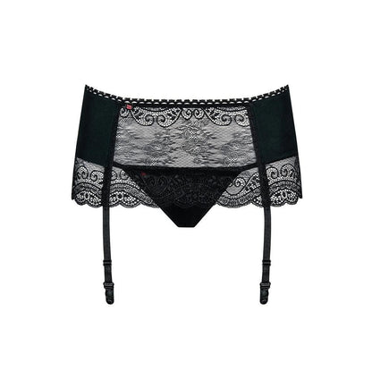 Garter belt and thong Miamor Obsessive  - Black