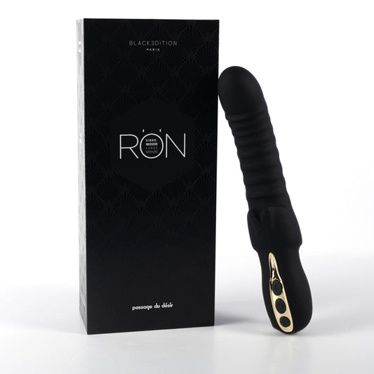 Rön Vibrator breite Rippen Black Edition