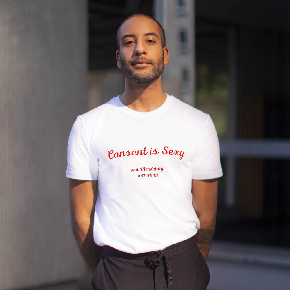 T-Shirt Blanc Consent is Sexy - XXS