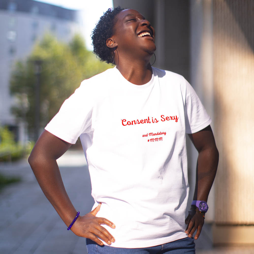 T-Shirt Blanc Consent is Sexy - XXS