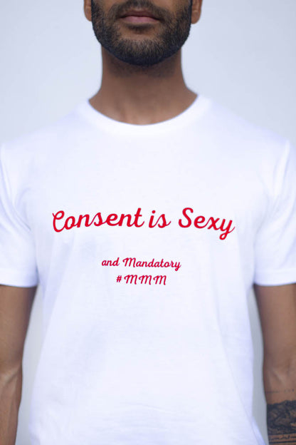 T-Shirt Blanc Consent is Sexy - XXS