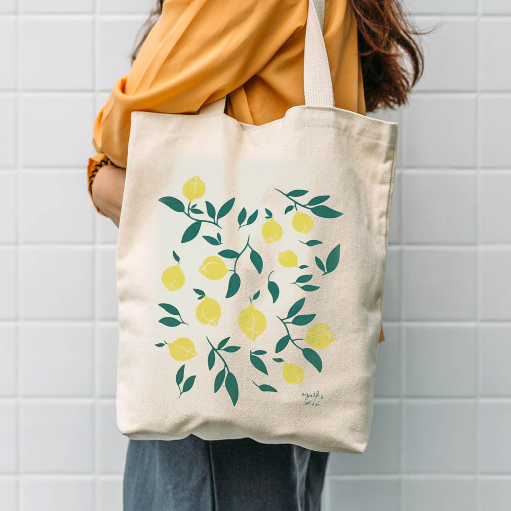 Fruity tote Bag Agathe Sorlet - Lemon