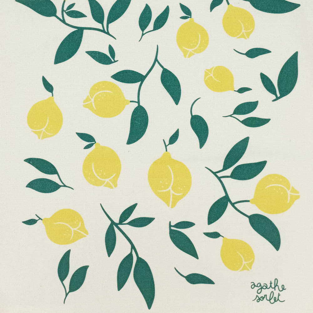 Fruity tote Bag Agathe Sorlet - Lemon